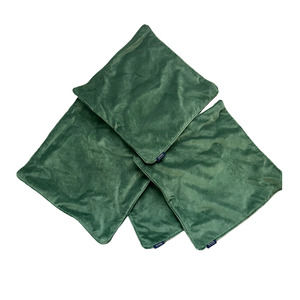 Set of 4 Mcalister Textiles Emerald Green Velvet 17"x17" Cushion Cover